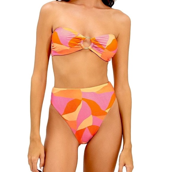 Vix Greta Ring Bandeau Bikini Top | Gigi Hot Pants Bottom - Picture 2 of 14